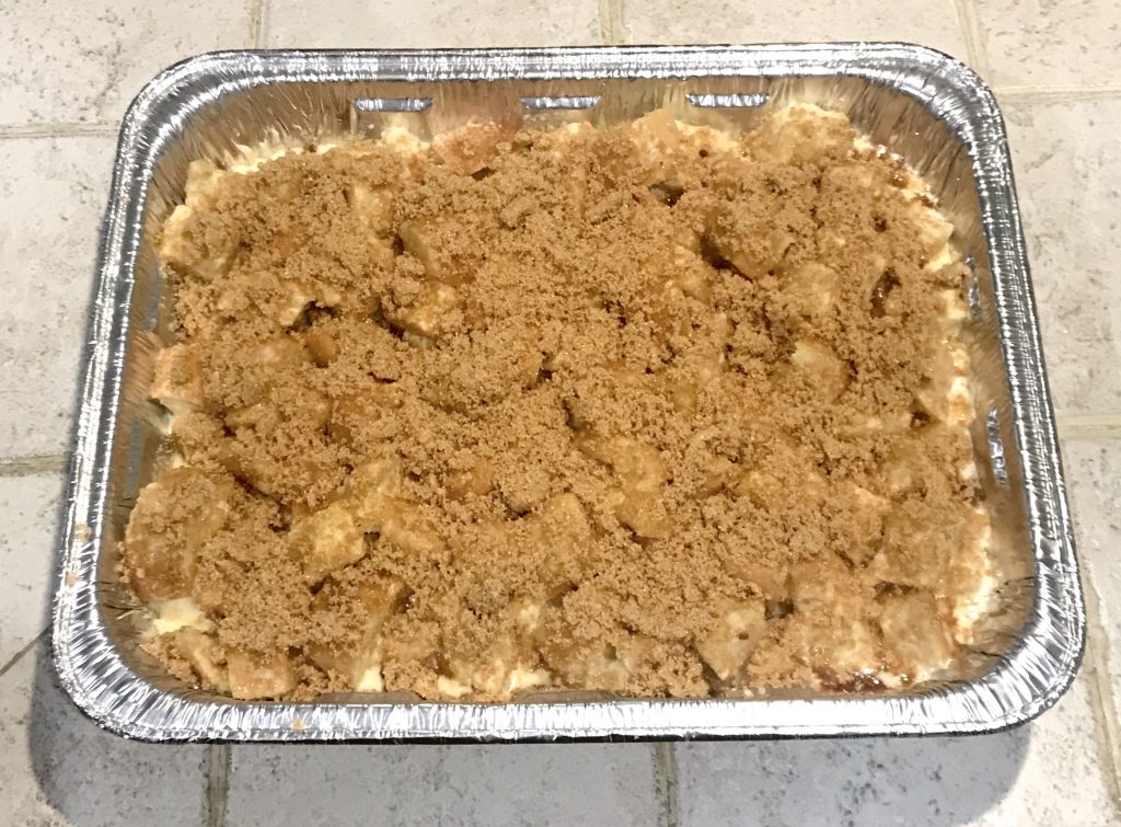 Bread pudding with brown sugar