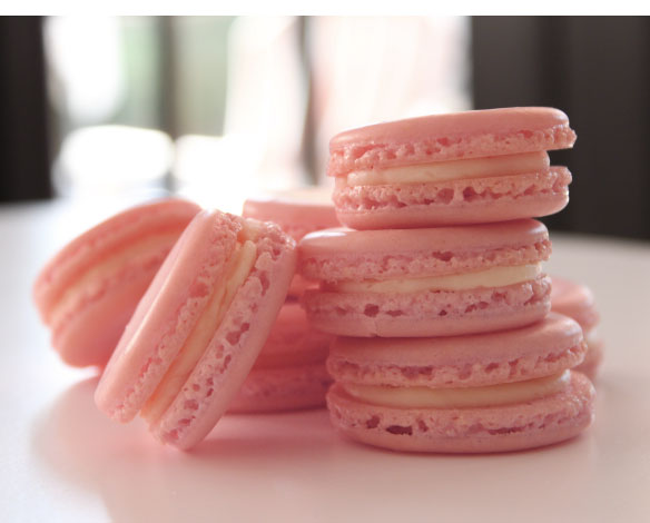 Pink French Macarons tower