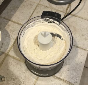 Ground almond flour in food processor